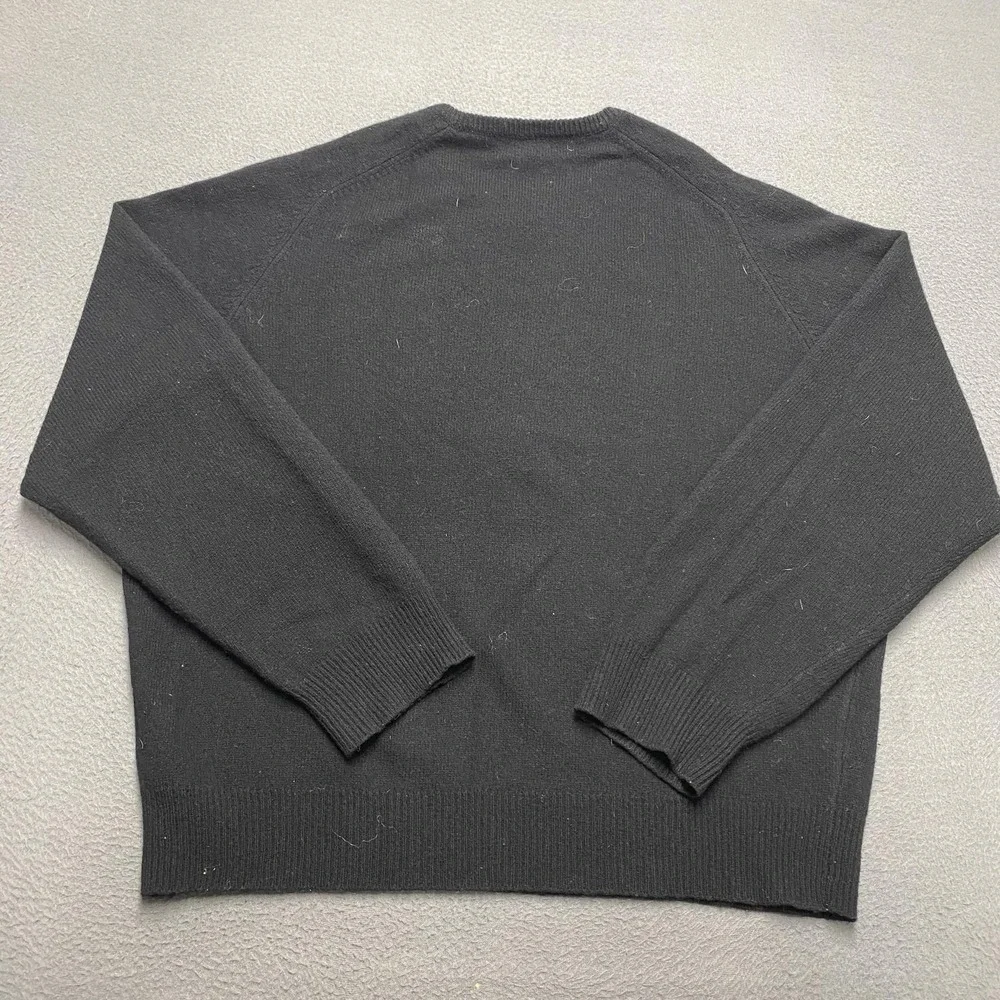 Polo Ralph Lauren Sweater Mens Extra Large‎ Black 100% Lambswool Pullover Knit